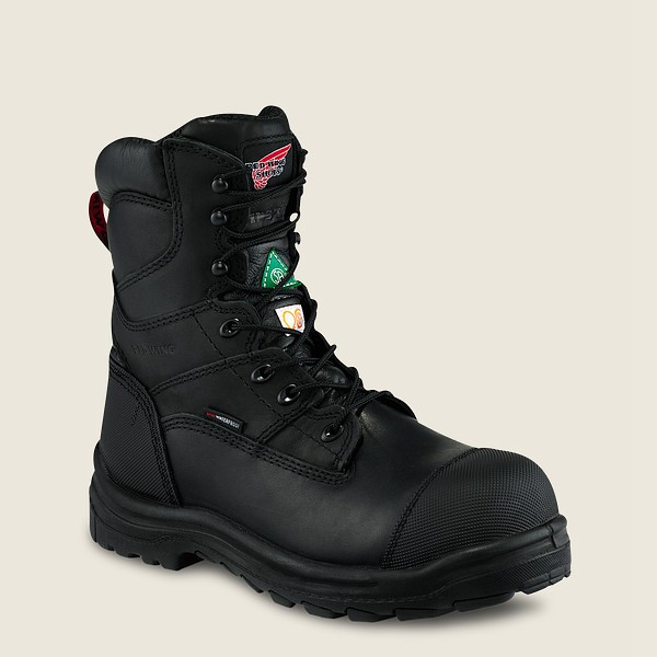 Red Wing Mens King Toe® - 8-inch Waterproof Csa Toe - Safety Boots Black - 0789FKRSY